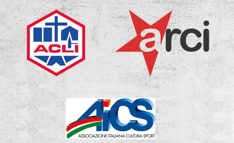 Appello di AICS, ARCI e ACLI a favore dei circoli del Piemonte