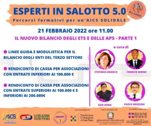 IL NUOVO BILANCIO DEGLI ETS E DELLE APS (PARTE 1) - 21/02/2022